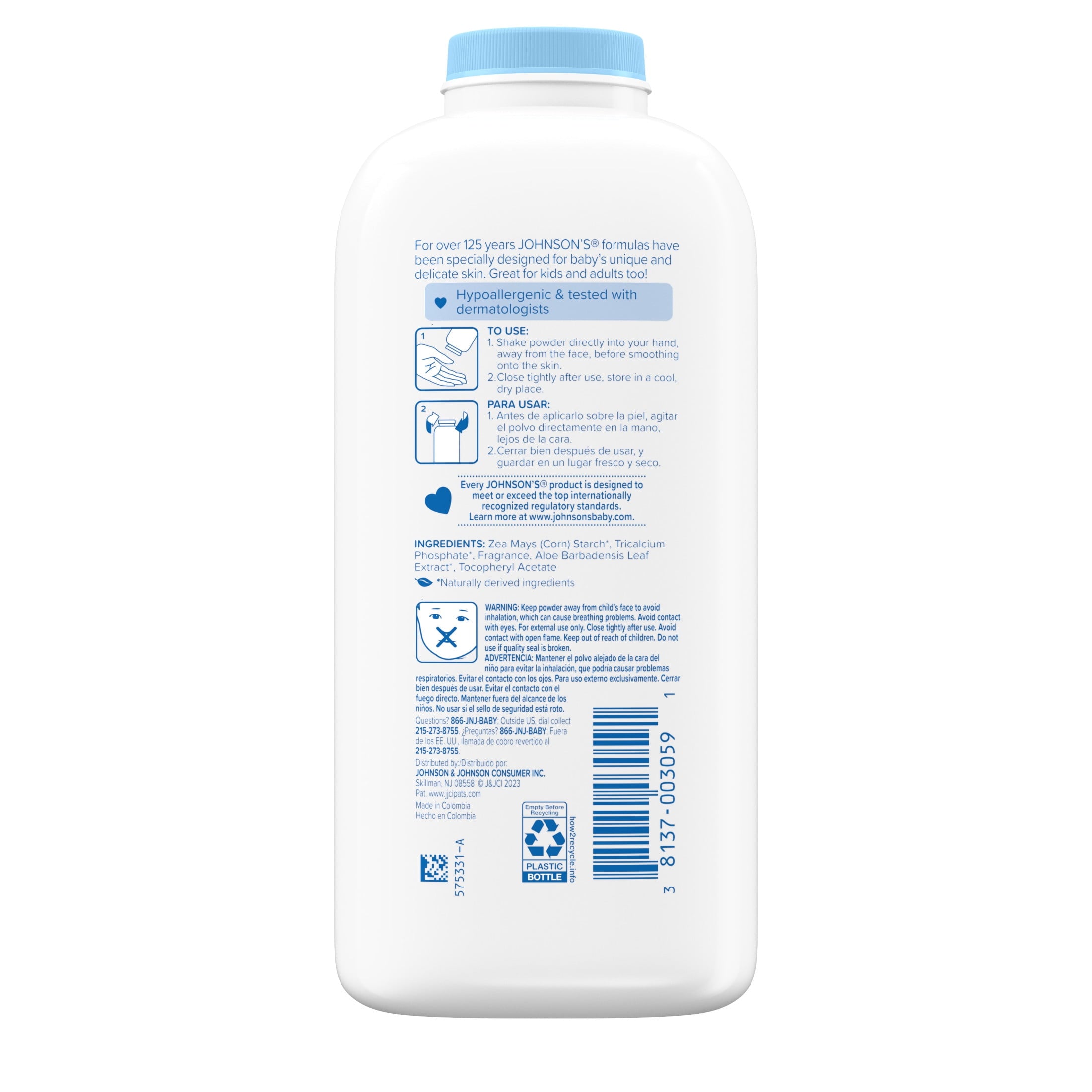 Cornstarch Unisex Baby Powder