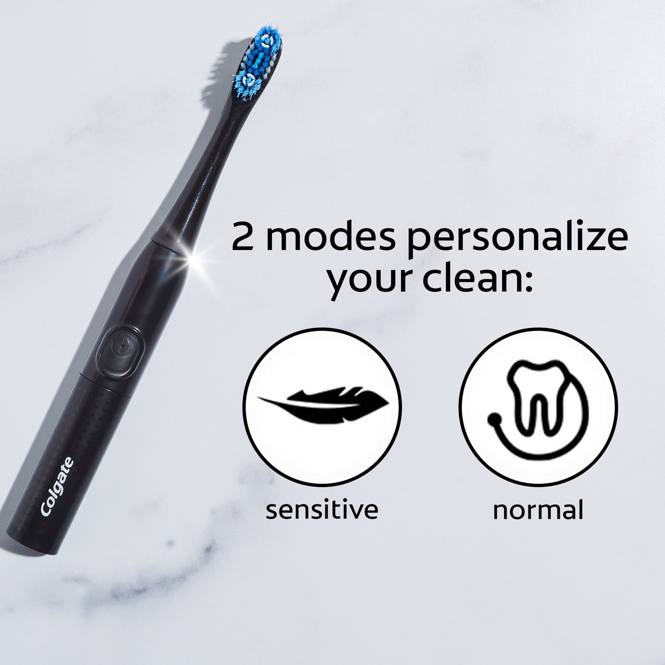 Optic White Pro Series Sonic Battery Powered Toothbrush, Black