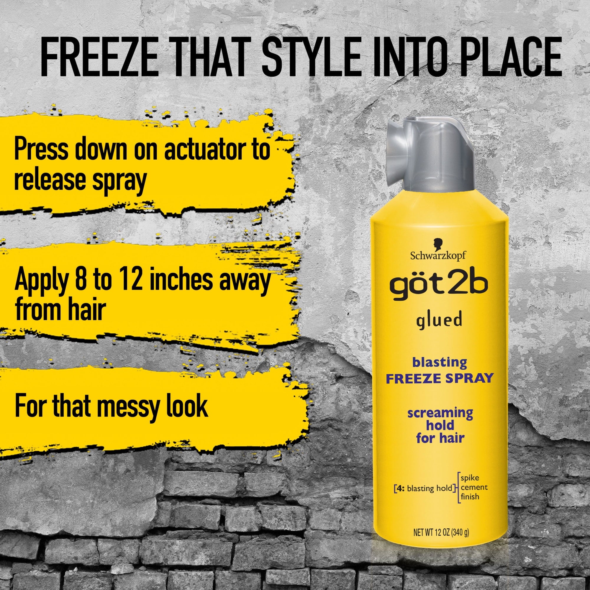 Glued Blasting Freeze Hairspray, 12 Oz