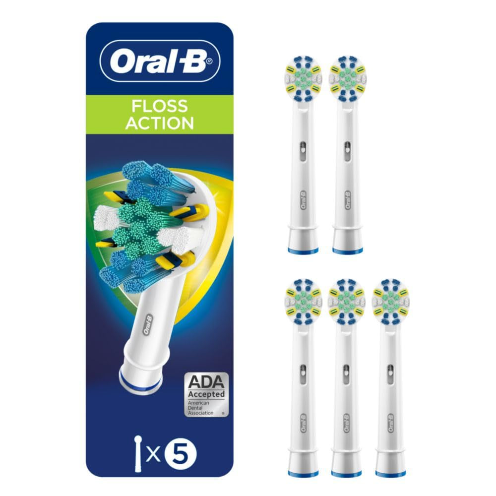 Oral-B Floss Action Electric Toothbrush Replacement Heads Refills, 5 Pack