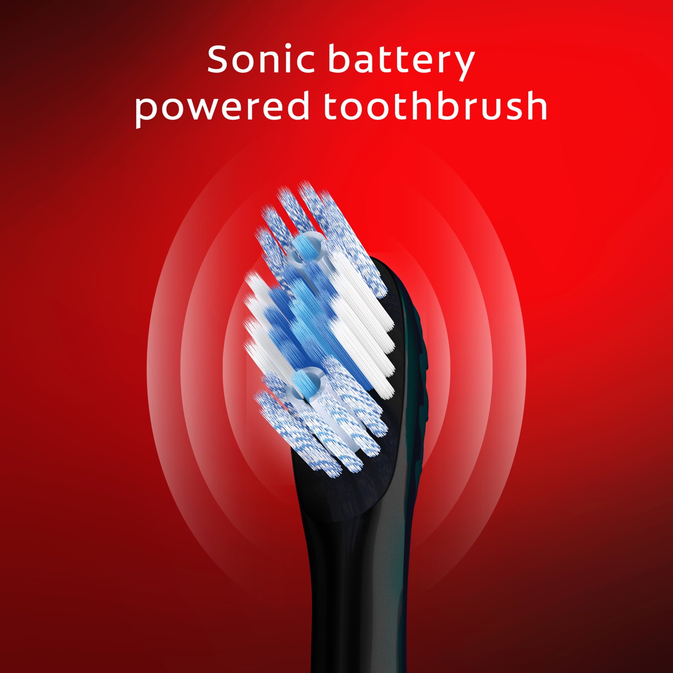 Optic White Pro Series Sonic Battery Powered Toothbrush, Black