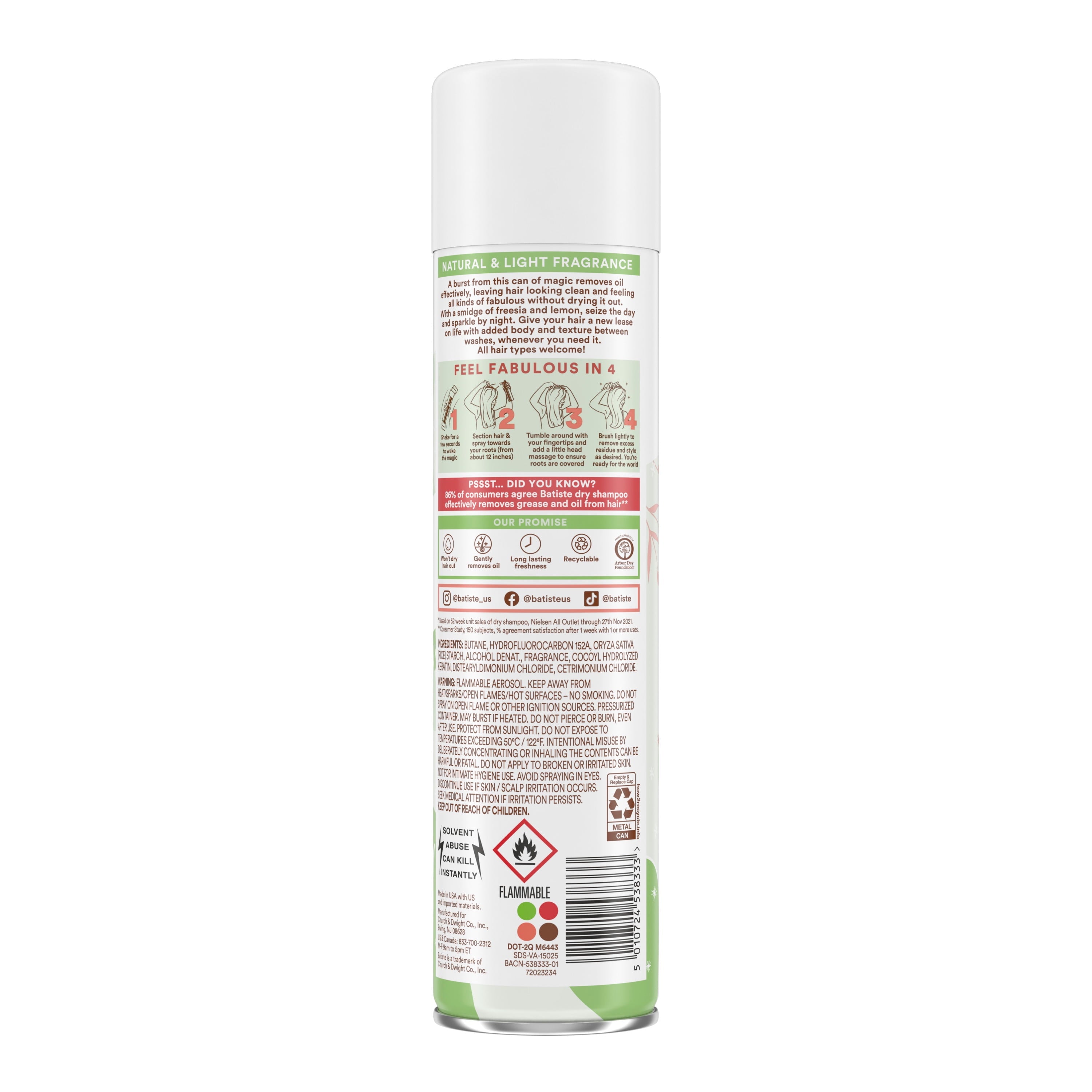 Dry Shampoo Bare Fragrance, 7.62 OZ- Packaging May Vary