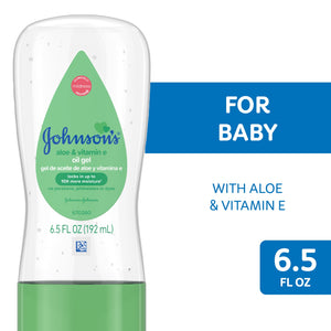 Baby Body Moisturizing Oil Gel, Aloe Vera & Vitamin E, Soothing, 6.5 Fl Oz