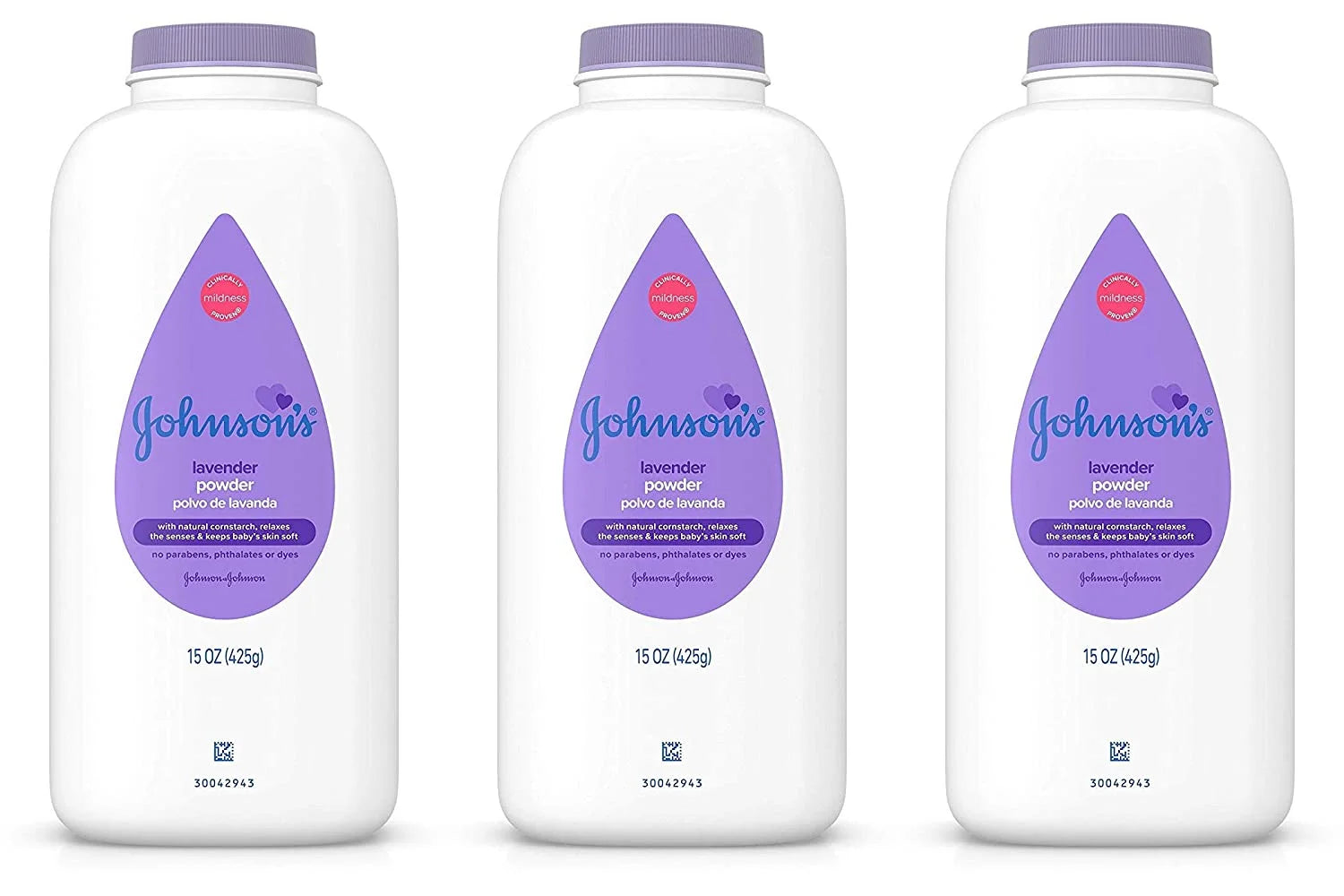 3 Pack -  Baby Powder Calming Lavender 15 Oz