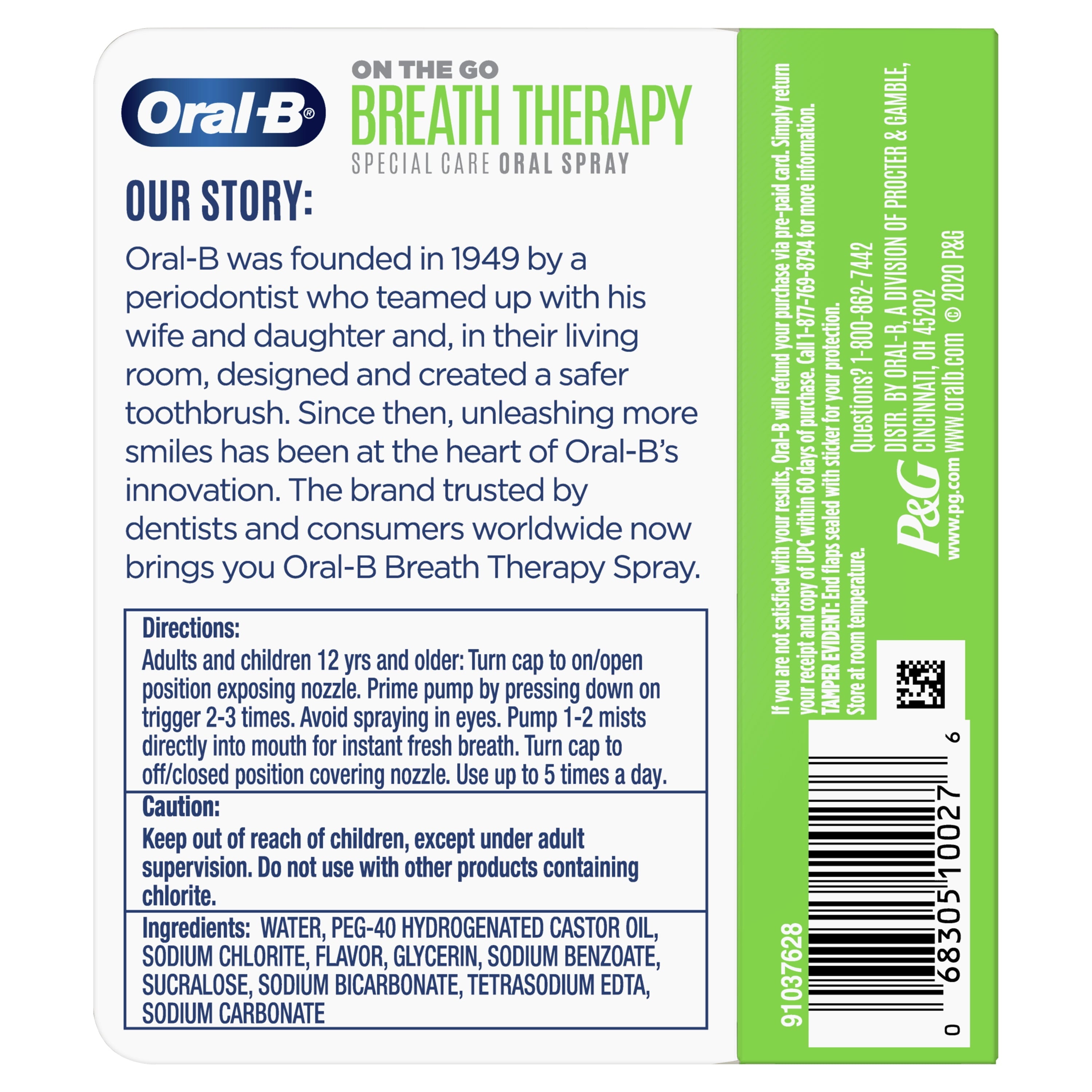 Breath Therapy Spray for On-The-Go, Mild Mint