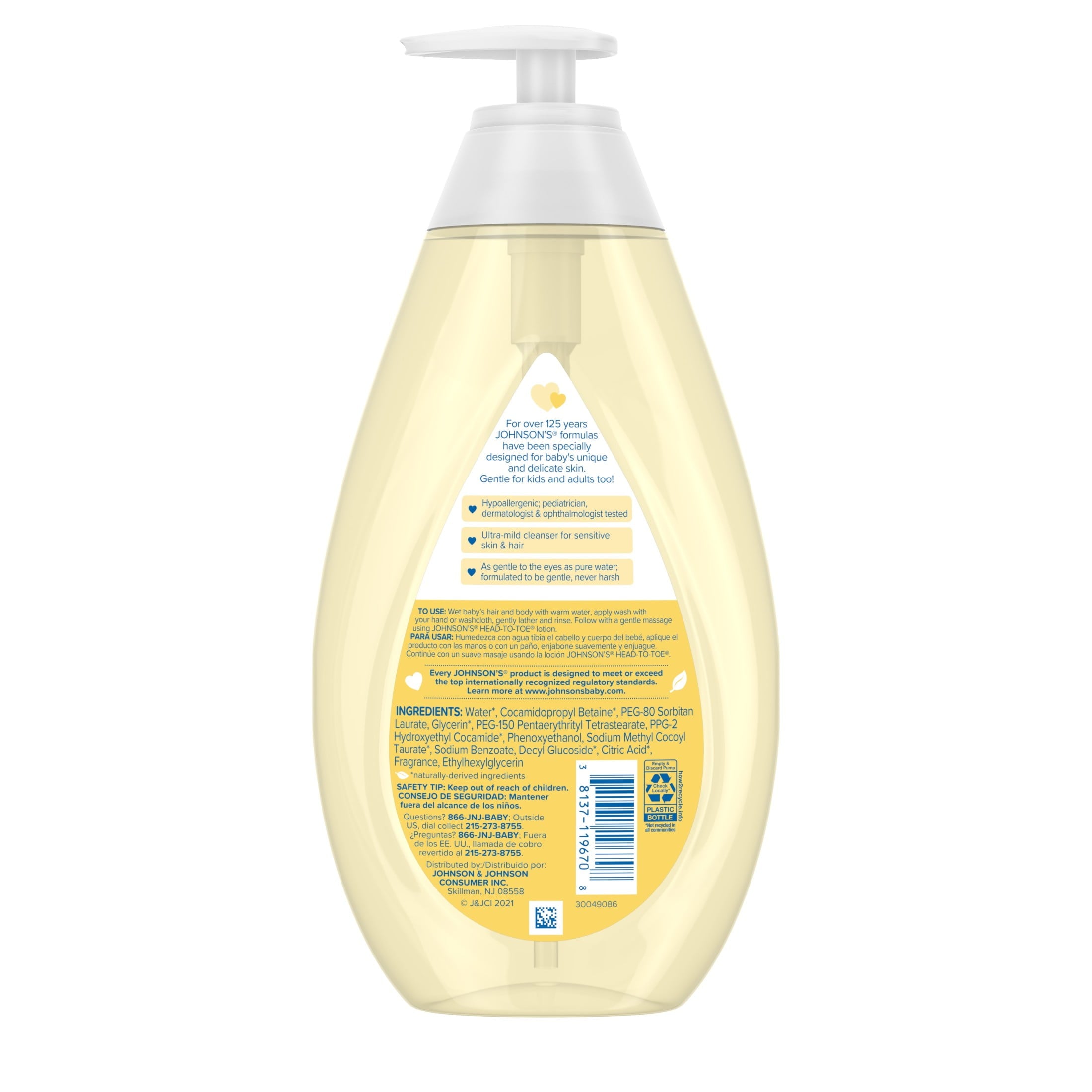 Head-To-Toe Tear-Free Baby Bath Body Wash and Shampoo, 27.1 Oz